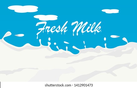 Abstract background Fresh milk illustration vector design.