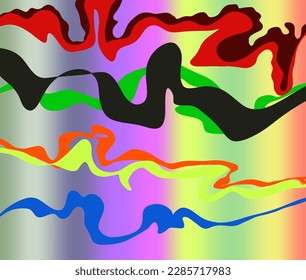 ABSTRACT Background with full color and watercolor pattern with a rainbow gradient background