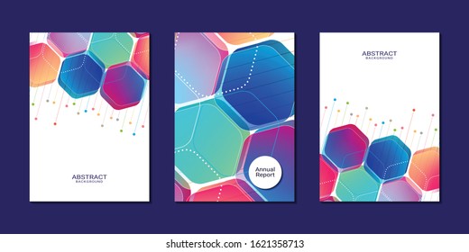 abstract background full colour for annual report cover banner leaflet template design