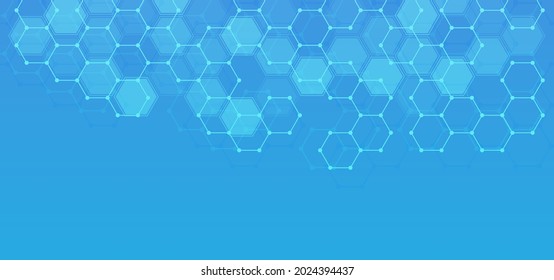 Abstract background with future technology theme. Background with hexagon texture