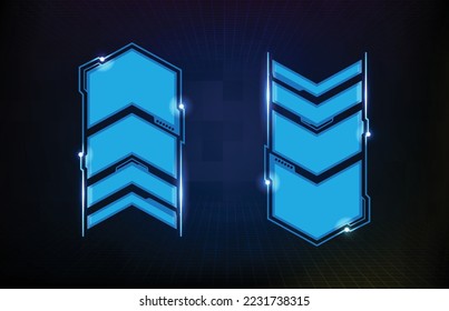 abstract background of futuristic blue arrow fast forward stock market