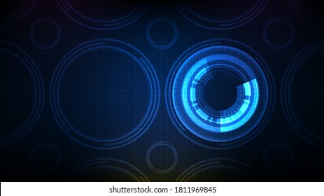 fondo abstracto del patrón de pantalla hud ui de círculo futurista
