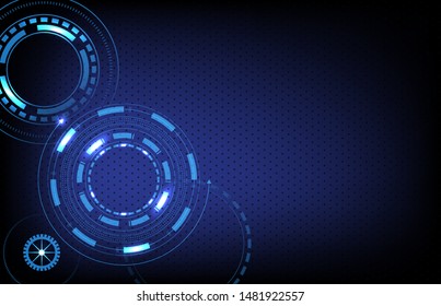abstract background of futuristic circle technology vector