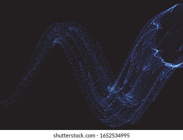Fondo abstracto con diseño futurista de puntos flotantes