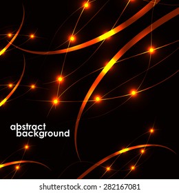 Abstract background in the futuristic design, lines with a glow. Vector illustration. Eps 10