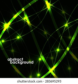 Abstract background in the futuristic design, lines with a glow. Vector illustration. Eps 10