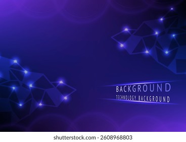 An Abstract background with futuristic digital design, featuring glowing geometric shapes and technology inspired theme in vibrant purple tones.future digital technology background