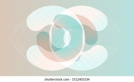 Abstract background futuristic elements on brown and blue pastel shades colors