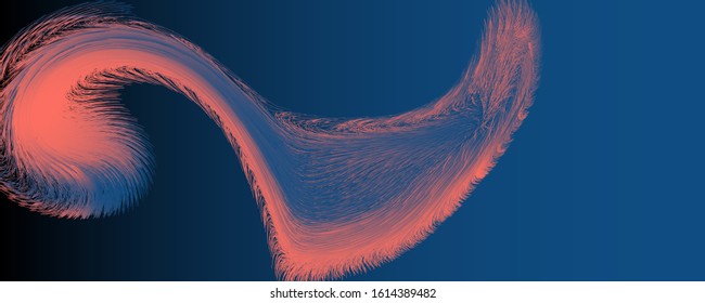 Abstract background futuristic elements on Classic Blue color banner geometric blue gradient texture with lines