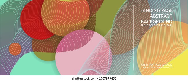 Abstract background futuristic elements on trending colors 2020-2021 banner geometric for stock logo text print print