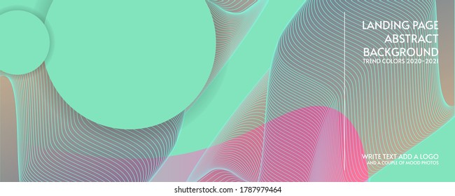 Abstract background futuristic elements on trending colors 2020-2021 banner geometric for stock logo text print print