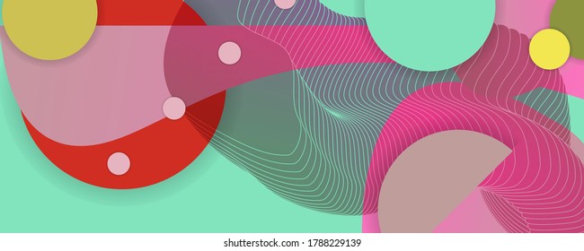 Abstract background futuristic elements on trending colors 2020-2021 banner geometric for stock logo text print print