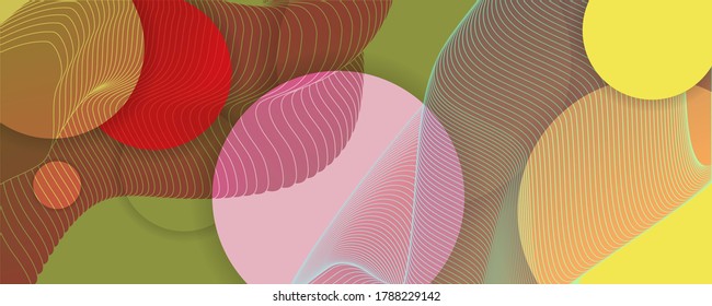 Abstract background futuristic elements on trending colors 2020-2021 banner geometric for stock logo text print print