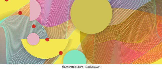 Abstract background futuristic elements on trending colors 2020-2021 banner geometric for stock logo text print print