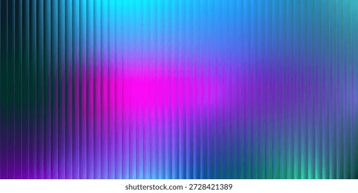 Fondo Abstractas de panel de vidrio degradado futurista con distorsión de prisma de Vertical en colores de neón. Vector 3D ilustración.