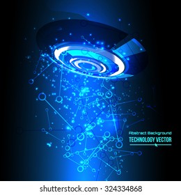 abstract background for futuristic high tech design - vector