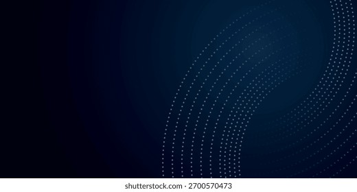 Fundo abstrato com linhas curvas brancas futuristas e de alta tecnologia. Design moderno de linha pontilhada curva. Adequado para sites, banners, brochuras, capas, apresentações. VOL. 2