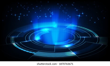 Abstract background of futuristic hud gui battle fight display panel with light