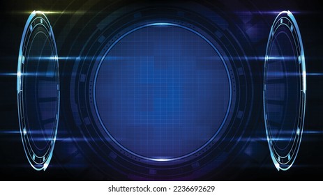 abstrakter Hintergrund der futuristischen Hud Gui-Display-Panel mit hellem Hintergrund