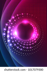 Abstract background. Futuristic porthole. Design of a scientific element.