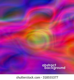 Abstract background, futuristic rainbow colored wavy shapes . Vector illustration. Eps 10