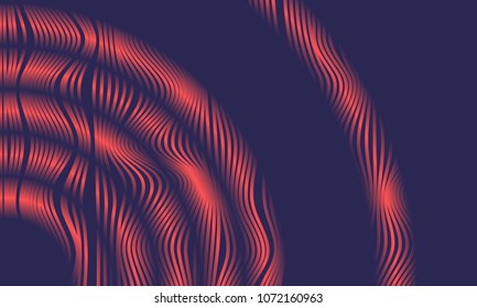 Abstract Background in Futuristic Style. Metal Grid. Trendy Background with Wavy Stripes and Gradient for Web Design, Presentation, Poster, Wallpaper, Banner, Illustrations, Covers.