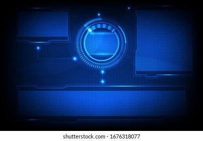 fondo abstracto de tecnología futurista color azul brillante fondo ui