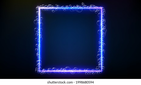 abstract background of futuristic technology bubble glowing frame