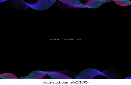 Abstract background with futuristic wavy line decoration, modern wave background.