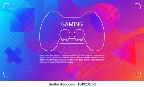 Abstract background for gamers. Game background geometric shapes. Game controller abstraction