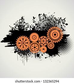 Abstract background gear and cogwheel