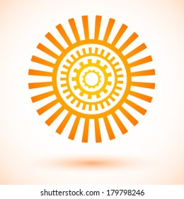 Abstract background with gears and cog wheel. Design element for business card, brochure, banner template, leaflet layout, sign industy, gear icon, technical symbol. Vector illustration EPS 10