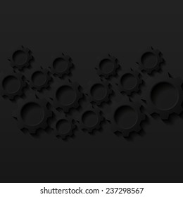 Abstract background with gears. Vector illustration 
