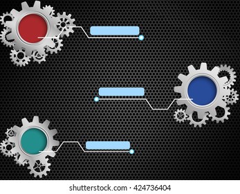 Abstract background with gears.Vector