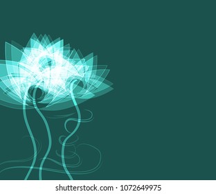 abstract background with gentle flower with light effect. Frame for your design