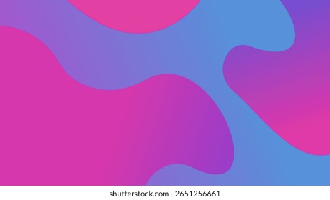 Fundo abstrato com formas de gradiente suaves e fluidas em tons de azul e rosa. Um design calmo e contemporâneo com um fluxo suave, estético e harmonioso.