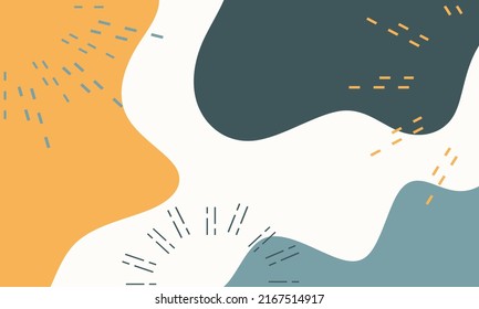 abstrakter Hintergrund in sanft pastellfarbenen Tönen. Minimalistisches Hintergrunddesign mit Sonnenstrahlen. Flache geometrische Form im Memphis-Stil. Vektorgrafik