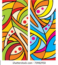 Abstract background geometric art nouveau colorful pattern