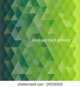 Abstract background. Geometric backdrop. Polygonal pattern. Triangular texture. Green wallpaper. EPS 10.