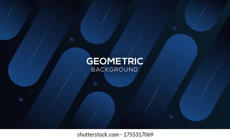Fantasma azul geométrico de fondo abstracto. Composición dinámica de formas. Ilustración vectorial eps10.