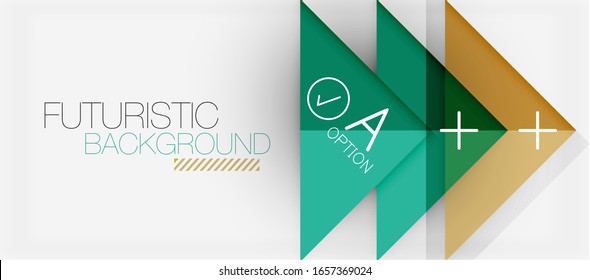 Fondo abstracto, información de papel multicolor geométrico empresarial - marcos triangulares para texto, iconos o gráficos en fondo claro con espacio de copia. Ilustración De Vector Para Papel De Fondo De Pantalla, Banner