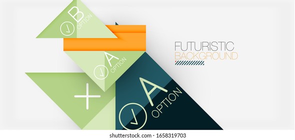 Fondo abstracto, información de papel multicolor geométrico empresarial - marcos triangulares para texto, iconos o gráficos en fondo claro con espacio de copia. Ilustración De Vector Para Papel De Fondo De Pantalla, Banner