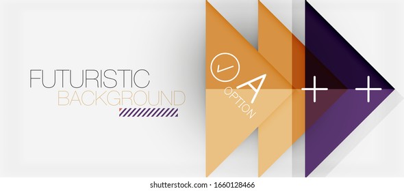Fondo abstracto, información de papel multicolor geométrico empresarial - marcos triangulares para texto, iconos o gráficos en fondo claro con espacio de copia. Ilustración De Vector Para Papel De Fondo De Pantalla, Banner