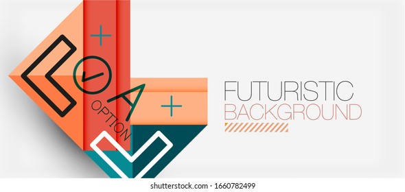 Fondo abstracto, información de papel multicolor geométrico empresarial - marcos triangulares para texto, iconos o gráficos en fondo claro con espacio de copia. Ilustración De Vector Para Papel De Fondo De Pantalla, Banner