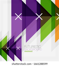 Fondo abstracto, información de papel multicolor geométrico empresarial - marcos triangulares para texto, iconos o gráficos en fondo claro con espacio de copia. Ilustración De Vector Para Papel De Fondo De Pantalla, Banner