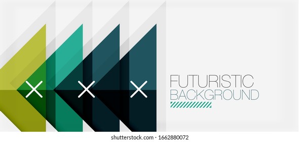 Abstract background, geometric business multicolored paper infographic - triangle frames for text, icons or graphics on light background with copyspace. Vector Illustration For Wallpaper, Banner