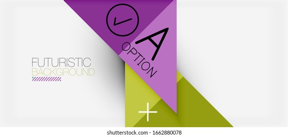 Fondo abstracto, información de papel multicolor geométrico empresarial - marcos triangulares para texto, iconos o gráficos en fondo claro con espacio de copia. Ilustración De Vector Para Papel De Fondo De Pantalla, Banner