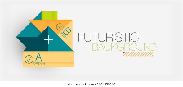 Fondo abstracto, información de papel multicolor geométrico empresarial - marcos triangulares para texto, iconos o gráficos en fondo claro con espacio de copia. Ilustración De Vector Para Papel De Fondo De Pantalla, Banner