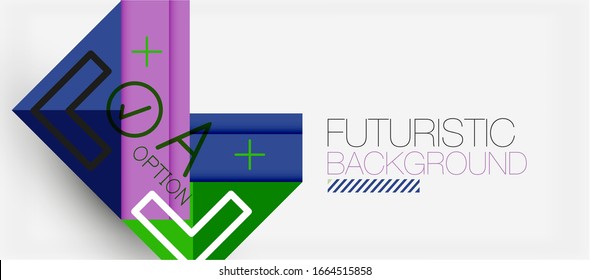 Abstrakter Hintergrund, mehrfarbige Infografik des geometrischen Unternehmens - Dreiecksrahmen für Text, Symbole oder Grafiken auf hellem Hintergrund mit Kopienraum. Vektorillustration-Illustration für Bildschirmhintergrund, Banner