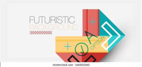 Fondo abstracto, información de papel multicolor geométrico empresarial - marcos triangulares para texto, iconos o gráficos en fondo claro con espacio de copia. Ilustración De Vector Para Papel De Fondo De Pantalla, Banner